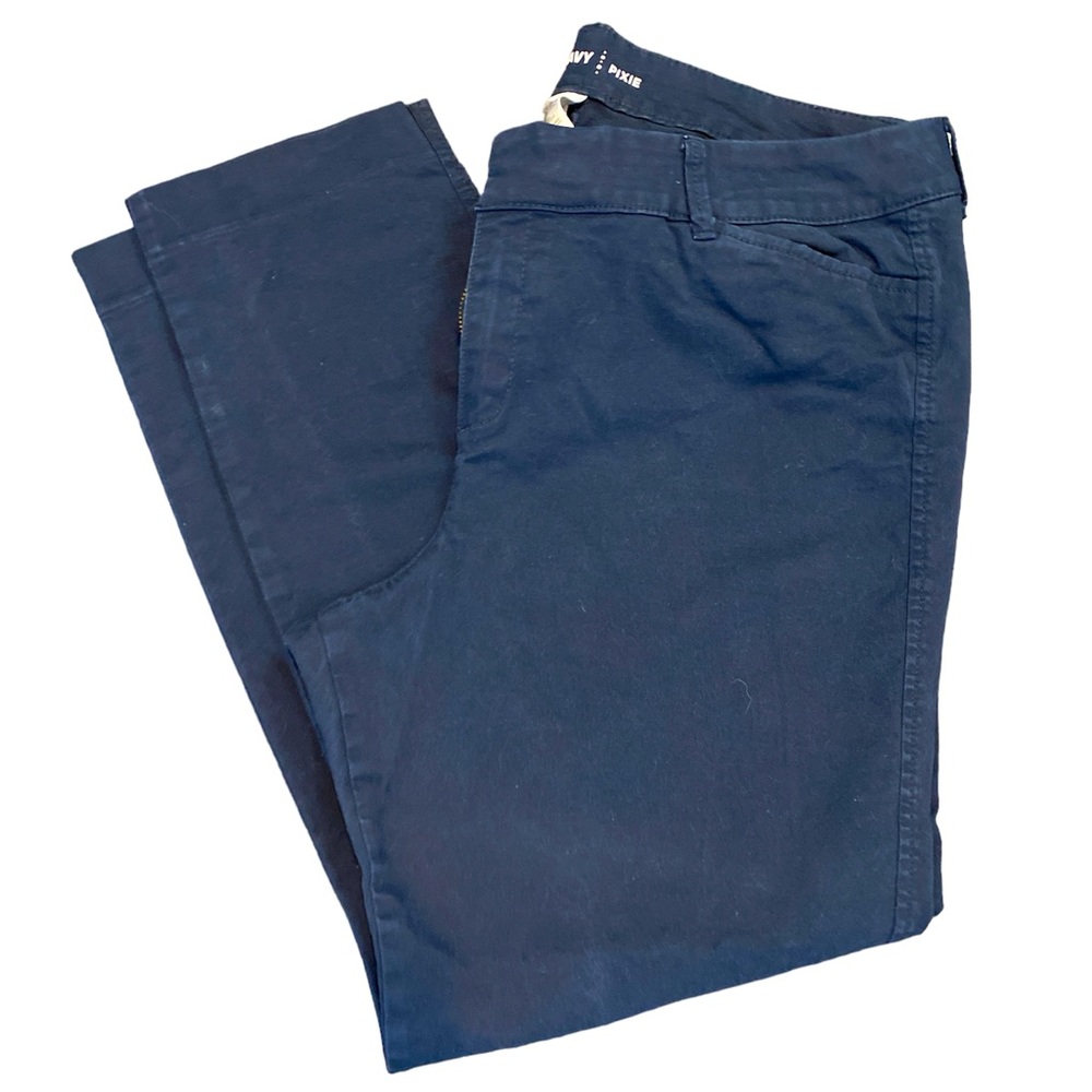 Old Navy, Size 14, Navy Blue, Mid-rise Pixie Ankle Chinos